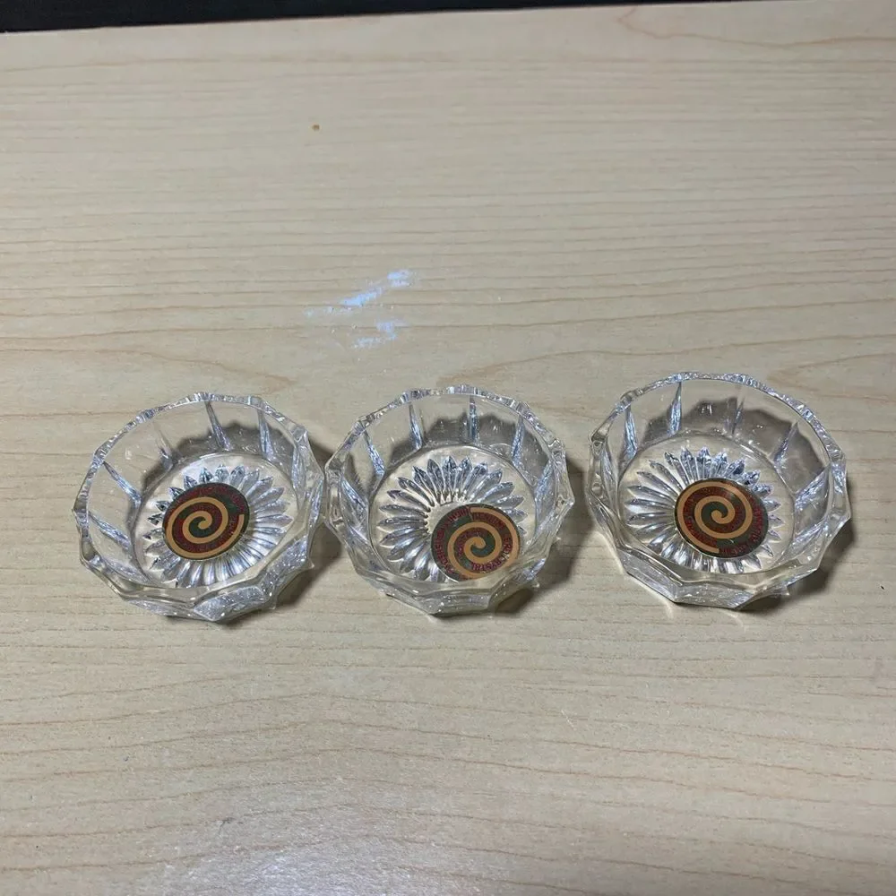 German Crystal Votive Holders Set of 3‎